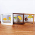 5x7'' High quality Float Wood Frames Artwork Display Customize Double Glass Shadow Box Photo Picture Frame